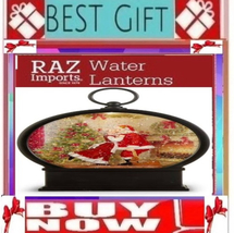 ✅?Sale⚠️??Raz Imports Kissing Santa Lighted Water Lantern???Buy Now??️ - £77.97 GBP