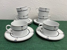 Studio Nova Art Deco China Exhibition Cup &amp; Saucer Sets X 6 - £35.43 GBP