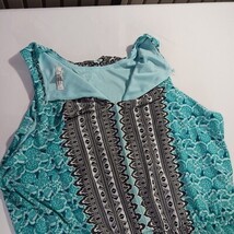 London Style Collection #153031 Women's 16 Green & Black Floral Sleeveless Dress image 15