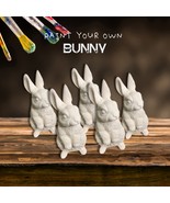 Unpainted Rabbit Figurine, Ready to Paint Rabbit Memorial, Rabbit Sculpt... - $9.99