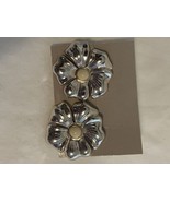 2 Vintage- AVON 1987 &quot;Polished Blossoms&quot; Clip On Silver Toned And Gold T... - $13.10