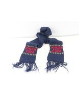 Vintage 80s OshKosh B&#39;Gosh Spell Out Fringed Winter Scarf Neck Wrap Acry... - $528.69 MXN