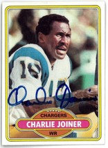 Charlie Joiner signed 1980 Topps Football Card #28- COA (San Diego Chargers) - £18.00 GBP