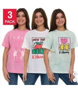 Keith Haring Boys Girls T-Shirts Pink Multicolor 3-Pack Short Sleeves Ta... - $38.99