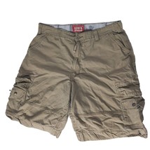 Levis Men&#39;s Squad Cargo Shorts Size 40 Solid Tan Pockets Summer Casual - £26.82 GBP