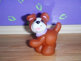 Fisher Price Loving Family Dream Pet Shop Dollhouse Brown Puppy Dog Purple Bow - $3.95