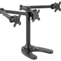 VIVO Triple Monitor Desk Stand Mount FreeStanding Adjustable 3 Screens up to 32" - £134.71 GBP