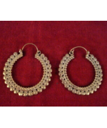 Brass Earrings Hoops Drop Dangle Indian Gold Fashion Tribal Gypsy Boho New - £14.71 GBP