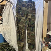 VTG US Army Sz Med XLong Woodland Camo BDU Cold Weather Field Trouser Pants 1985 - £23.35 GBP