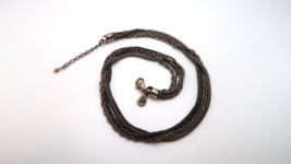 SILPADA 4 Strand Sterling Silver Necklace Oxidized Popcorn Rope 16&quot; - 17.5&quot; - $122.34