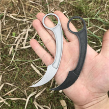 440C Tactical Karambit Pocket Knife D2 Fixed Blade Survival Tool EDC wit... - £18.59 GBP+