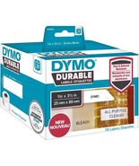 DYMO LW Durable Industrial Labels for LabelWriter, White Poly, 1 x 3.5&quot; - £88.09 GBP