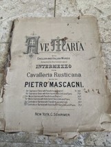 Ave Maria Peitro Mascani Vintage Piano Sheet Music 1890, Extremely Rare - £110.00 GBP