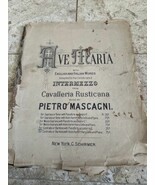 Ave Maria Peitro Mascani Vintage Piano Sheet Music 1890, Extremely Rare - €121,60 EUR
