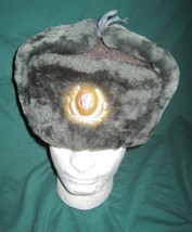 Vintage Soviet Militia Police officers Winter Ushanka Fur Cap Hat USSR S... - £59.01 GBP
