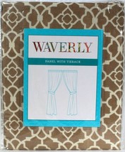 1 Count Waverly Lovely Lattice Natural Panel Tieback Fits Up To 2 1/2" Rod 52x84 - $31.99