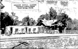 Geddes Royal Cabins antique Tarpon Spring Florida postcard a2 - £17.69 GBP
