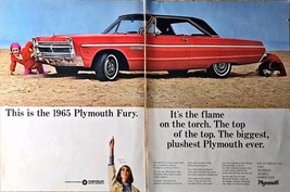 1965 Chrylser Red Plymouth Fury Vintage Print Ad 1964 - $196.90 MXN