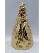 Vintage Brass Bell Woman in Civil War Era Dress and Hat HEAVY 4&quot; Tall - $31.40 CAD