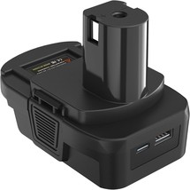 Dm18Rl Battery Adapter Converter With Usb &amp; Type-C Port For Use, Ion Battery - £33.76 GBP