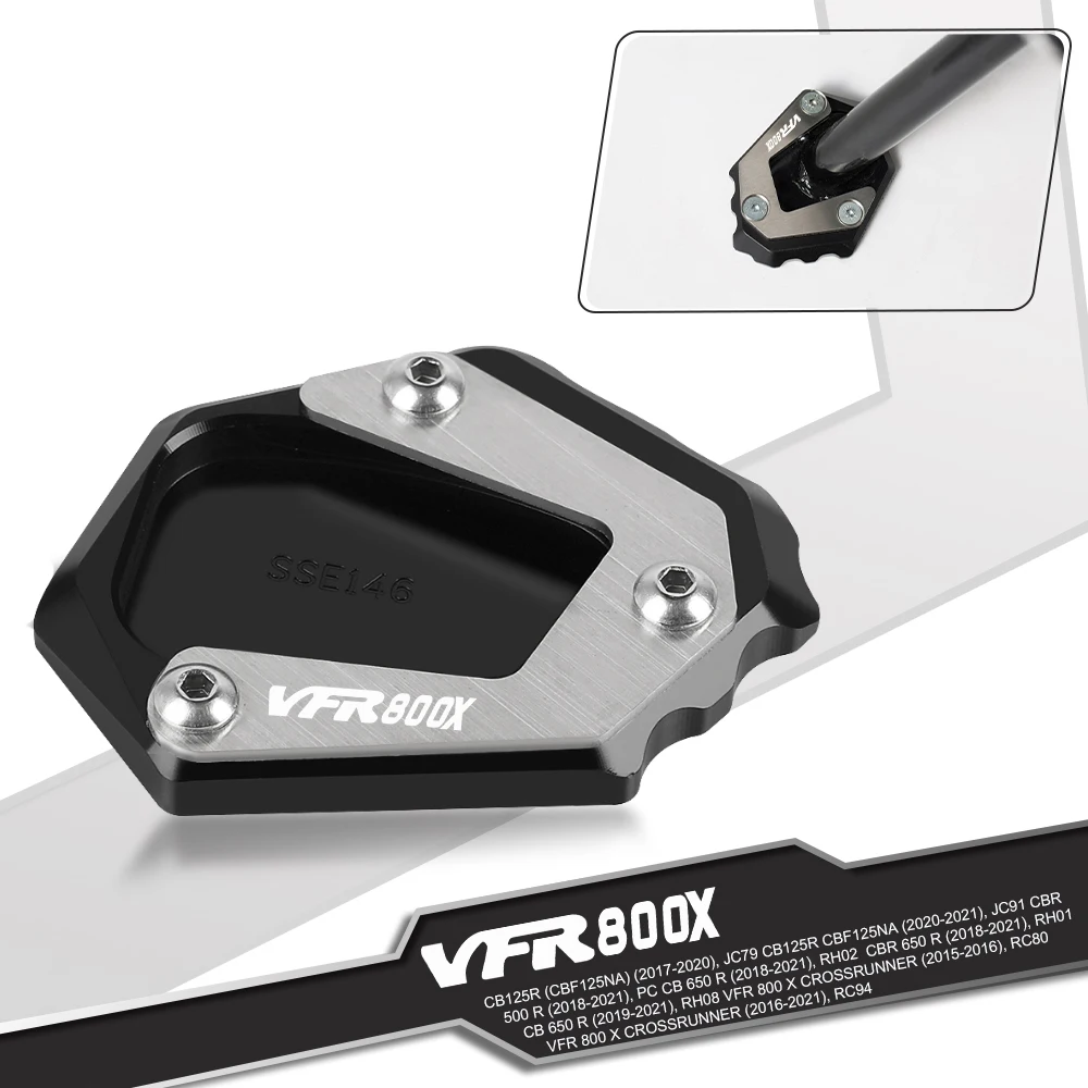 VFR800X Motorcycle Side Stand Pad Plate Kickstand Enlarger Support For Honda VFR - £14.75 GBP