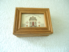 Vintage &quot; Home Is A Special Place &quot; Wooden Hinged Trinket Box &quot; BEAUTIFUL ITEM &quot; - £18.73 GBP
