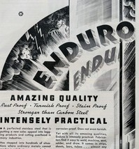 1933 Republic Steel Enduro Stainless Advertisement Ohio Industrial F18B1 - $472.15 MXN