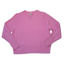 NWT J.Crew Cashmere Shrunken Cable-knit Crewneck Sweater in Lotus Bloom XXL - £78.45 GBP