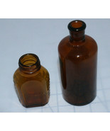 FORMAMINT TABLETS Yellow Amber Glass Bottle and Anchor Hocking Medicine ... - £8.90 GBP
