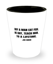 Joe Biden Funny Shot Glass Buy A Man Eat Fish SG  - £8.66 GBP