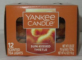 Yankee Candle 12 Scented Tea Light T/L Box Candles SUN-KISSED Thistle - £16.61 GBP