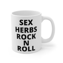 Herbalist Mug | SEX HERBS Rock N Roll | Black &amp; White Ceramic Mug | Great Gifts  - £20.15 GBP