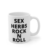 Herbalist Mug | SEX HERBS Rock N Roll | Black &amp; White Ceramic Mug | Grea... - £19.92 GBP