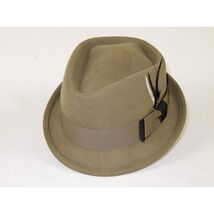 Men's Broner Wool Hat diamond Crown Fedora THE AVENUE 73-4609 Moss image 2