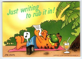 Garfield Just Writing To Rub It In Postcard Signed Jim Davis Comic Cat 1978 - $9.50