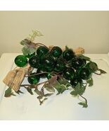 Vintage 60s Large Acrylic Grape Cluster on Driftwood Emerald Green 14” M... - $146.98 CAD