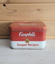 Vintage Campbell&#39;s Souper Recipes Tin 1970-80s Index Card Storage - £20.29 GBP