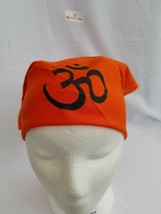 Sikh Hindu Punjabi India Orange OM  bandana Head Wrap Gear Rumal Handker... - £4.41 GBP