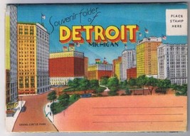 Michigan Postcard Booklet Detroit 18 Views - £3.81 GBP