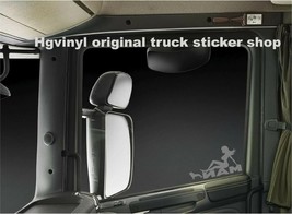 For x2 MAN mudflap girls truck cab side window stickers (pair) inside or outside - £60.01 GBP