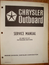 Factory Service Manual - Chrysler 25 and 35hp Outboards - Nice! - £25.02 GBP