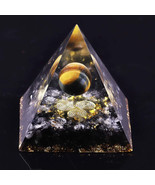 Obsidian &amp; Tiger&#39;s Eye Crystal Pyramid - $161.49 CAD