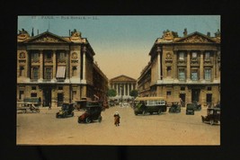 Vintage Paper France Postcard Early Color Rue Royale Busy Street Scene - £6.06 GBP