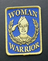 WOMAN WARRIOR VETERAN EMBROIDERED PATCH 2.75 X 3.75 INCHES - £4.20 GBP