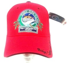 Baja California Sur Mexico Men&#39;s Embroidered Adjustable Baseball Cap Hat - Red  - £12.65 GBP