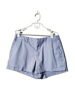 GAP Womens Shorts Size 14 Chino Lilac 4 Pocket Embroidered Trim Blue Mid... - £11.07 GBP