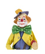 Apex Circus Clown 10&quot; Figure Walking Cane HandPainted Face Ball Fabric V... - £20.41 GBP