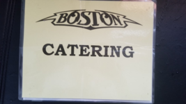 BOSTON - ORIGINAL 9 X 11.5 BACKSTAGE TOUR &quot;CATERING&quot; CONCERT DOOR SIGN - $1,127.49 MXN