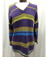 Bloomingdale&#39;s Women&#39;s Sweater Purple Green Teal Knit Sweater Size S P NWOT - $29.70