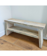 Reclaimed Wood Bench | Rustic Handmade Furniture | Farmhouse Home Accent - €128,80 EUR